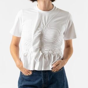 CECILIE BAHNSEN ACE TOP JERSEY WHITE